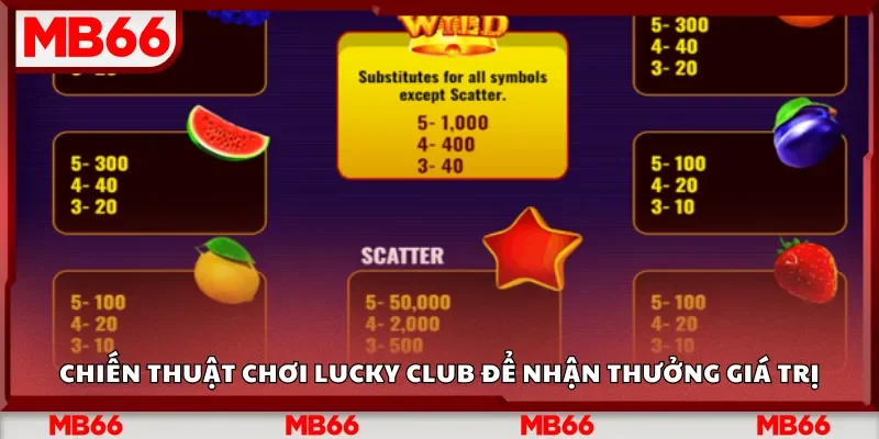 Chiến thuật chơi Lucky Club để nhận thưởng giá trị